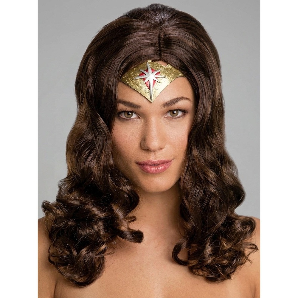 Wonder Woman Adult Wig Costume Batman vs Superman Dawn of Justice Accessory